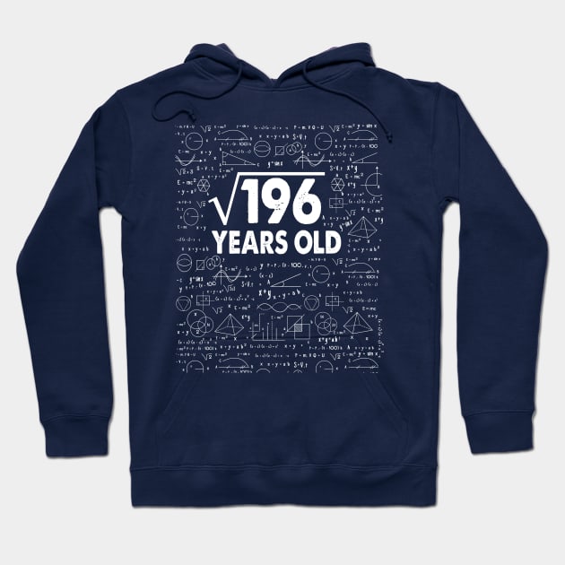 Square Root of 196 14th Birthday 14 Years Old Math Science Lover Gifts Nerdy Geeky Gift Idea Hoodie by smtworld